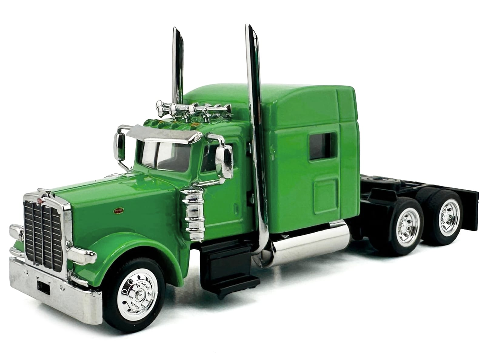 Peterbilt 389 Truck Tractor with Sleeper Cab Lime Green 1/87 (HO) Scale Plastic Model Car by HO Logistics - Image 2