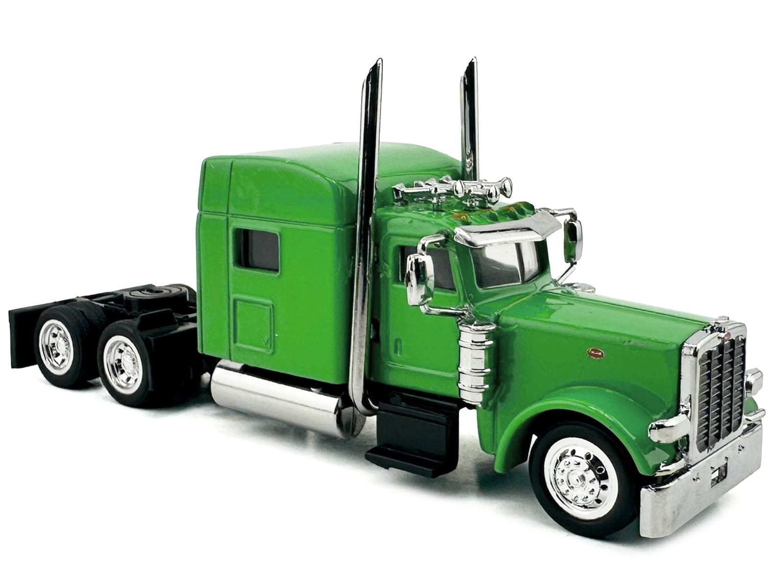 Peterbilt 389 Truck Tractor with Sleeper Cab Lime Green 1/87 (HO) Scale Plastic Model Car by HO Logistics - Image 3