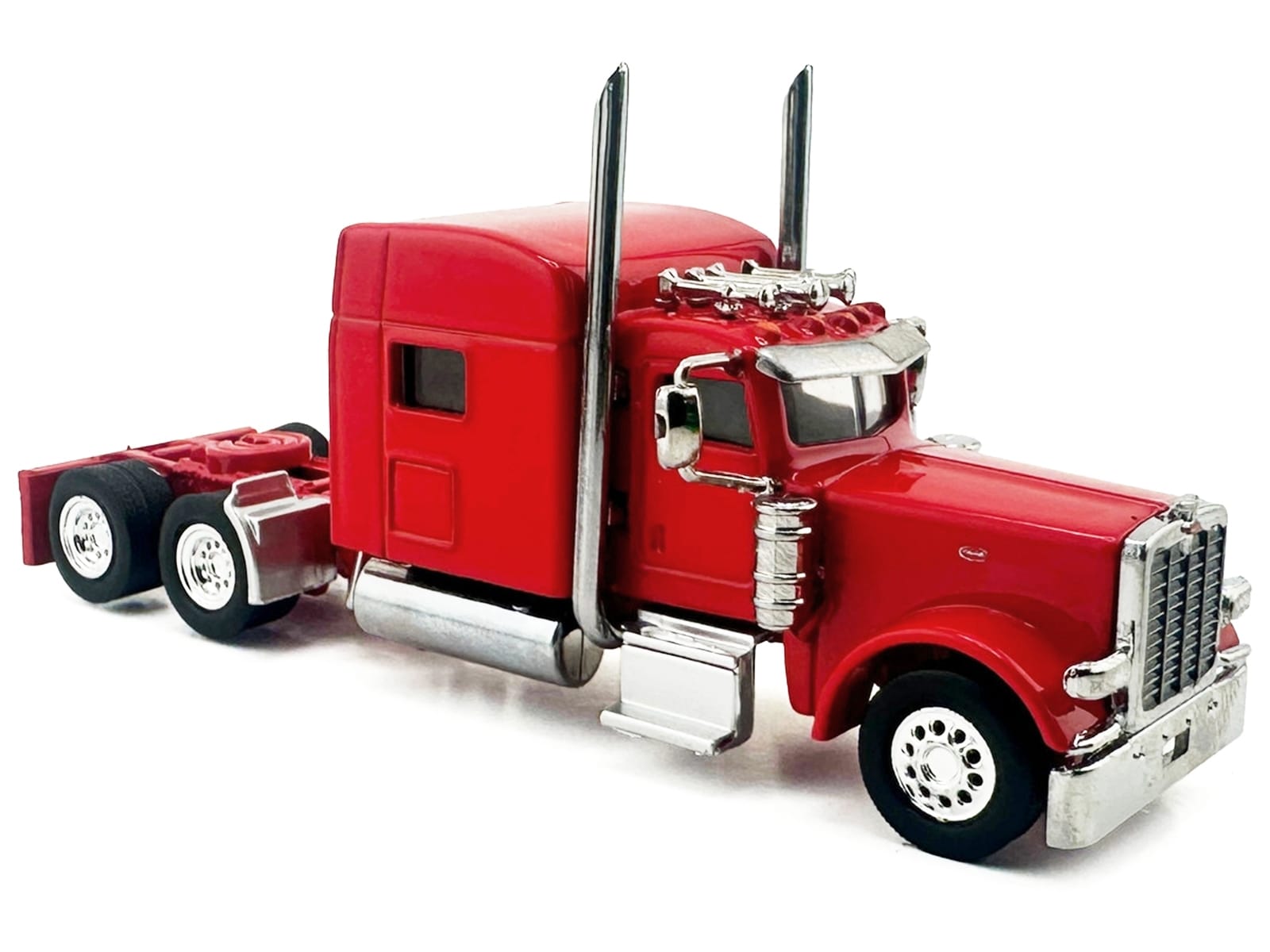 Peterbilt 389 Truck Tractor with Sleeper Cab Red 1/87 (HO) Scale Plastic Model Car by HO Logistics - Image 3