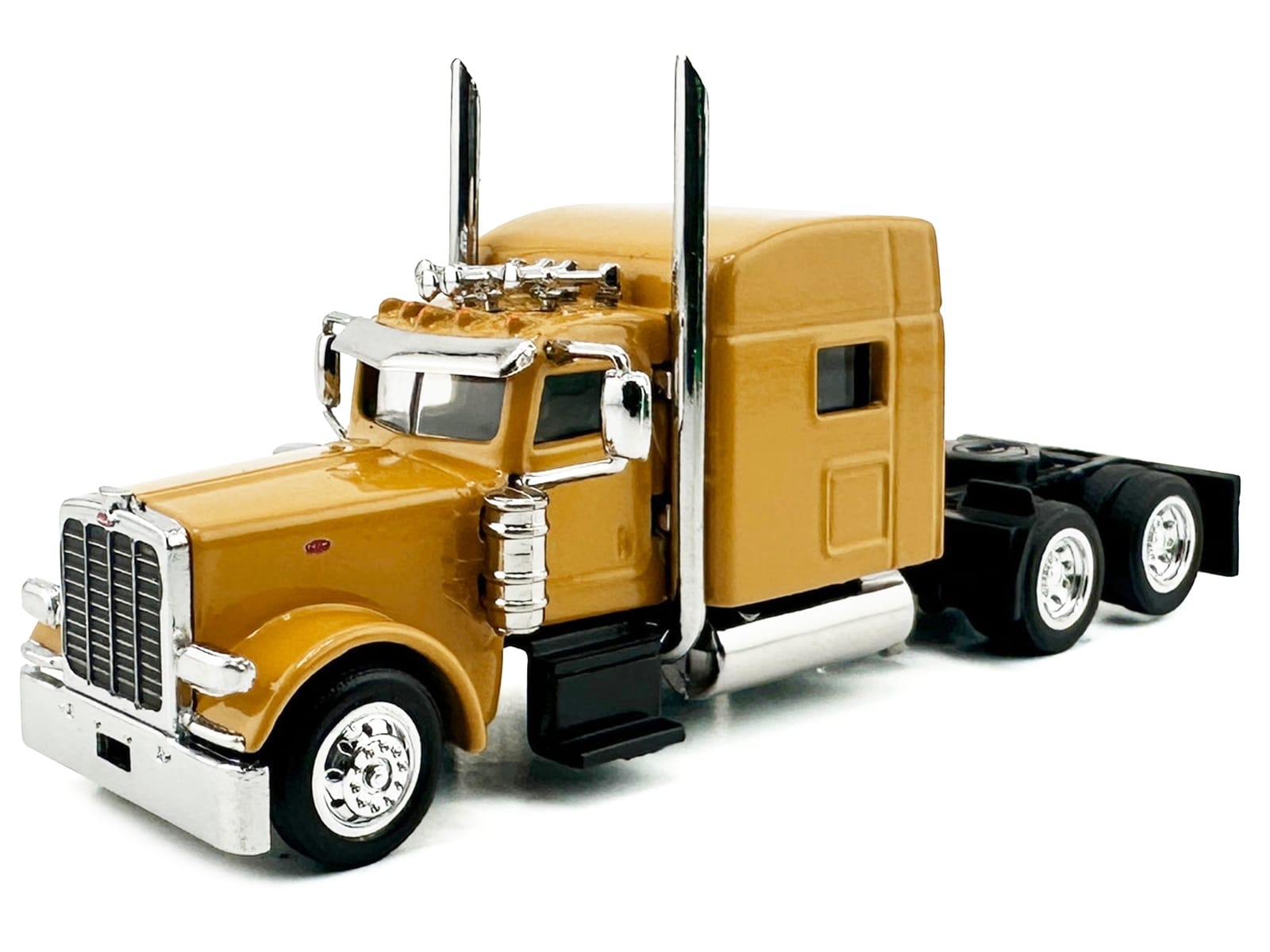 Peterbilt 389 Truck Tractor with Sleeper Cab Yellow 1/87 (HO) Scale Plastic Model Car by HO Logistics - Image 2