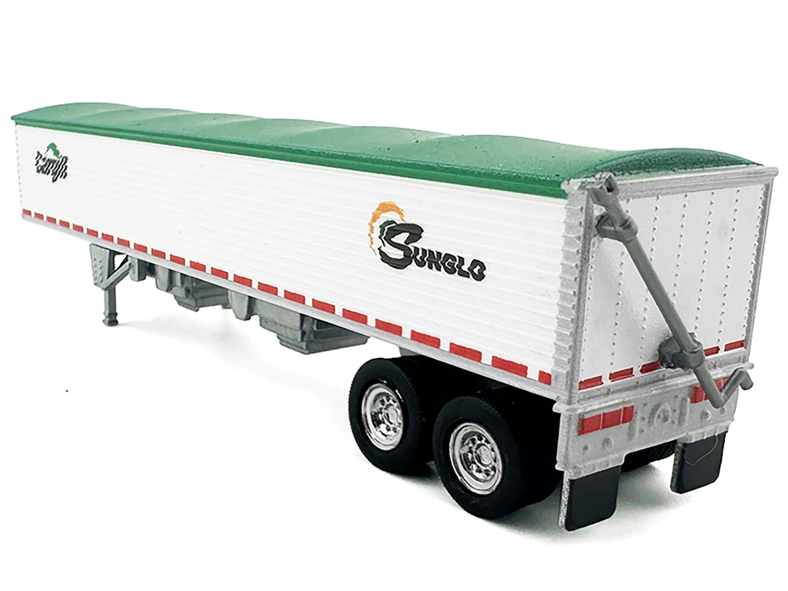 Covered Grain Trailer White with Green Tarp "SunGlo - Cargill" 1/87 (HO) Plastic Model Car by HO Logistics - Image 3