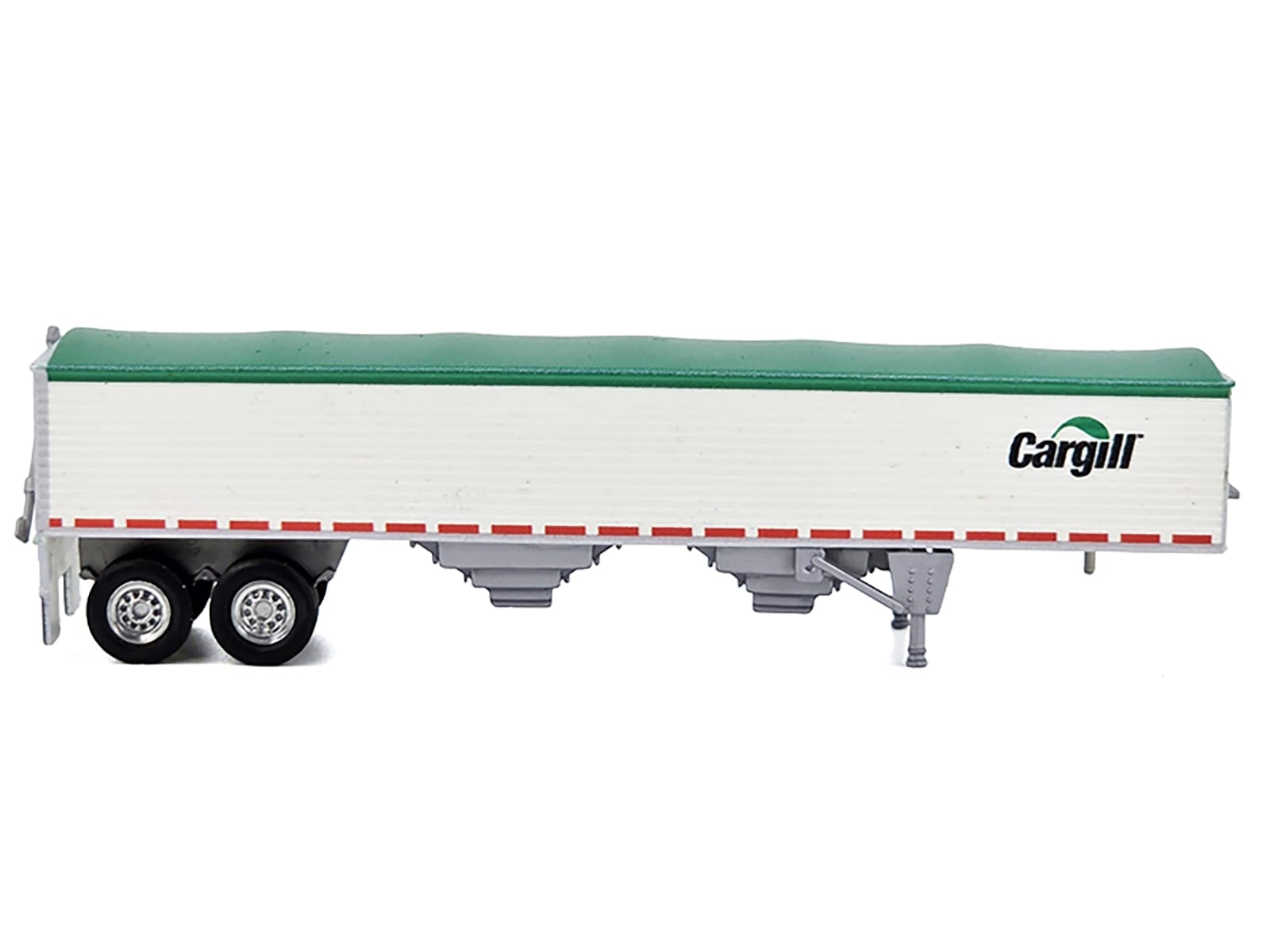 Covered Grain Trailer White with Green Tarp "Cargill" 1/87 (HO) Plastic Model Car by HO Logistics - Image 2