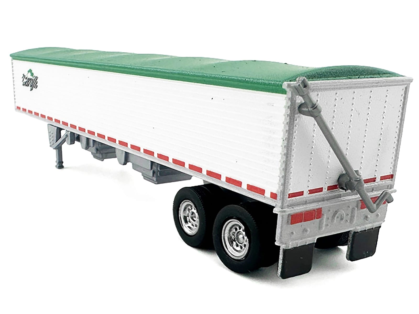 Covered Grain Trailer White with Green Tarp "Cargill" 1/87 (HO) Plastic Model Car by HO Logistics - Image 3