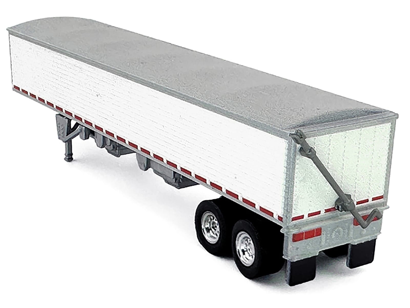 Covered Grain Trailer White with Silver Tarp 1/87 (HO) Plastic Model Car by HO Logistics - Image 3