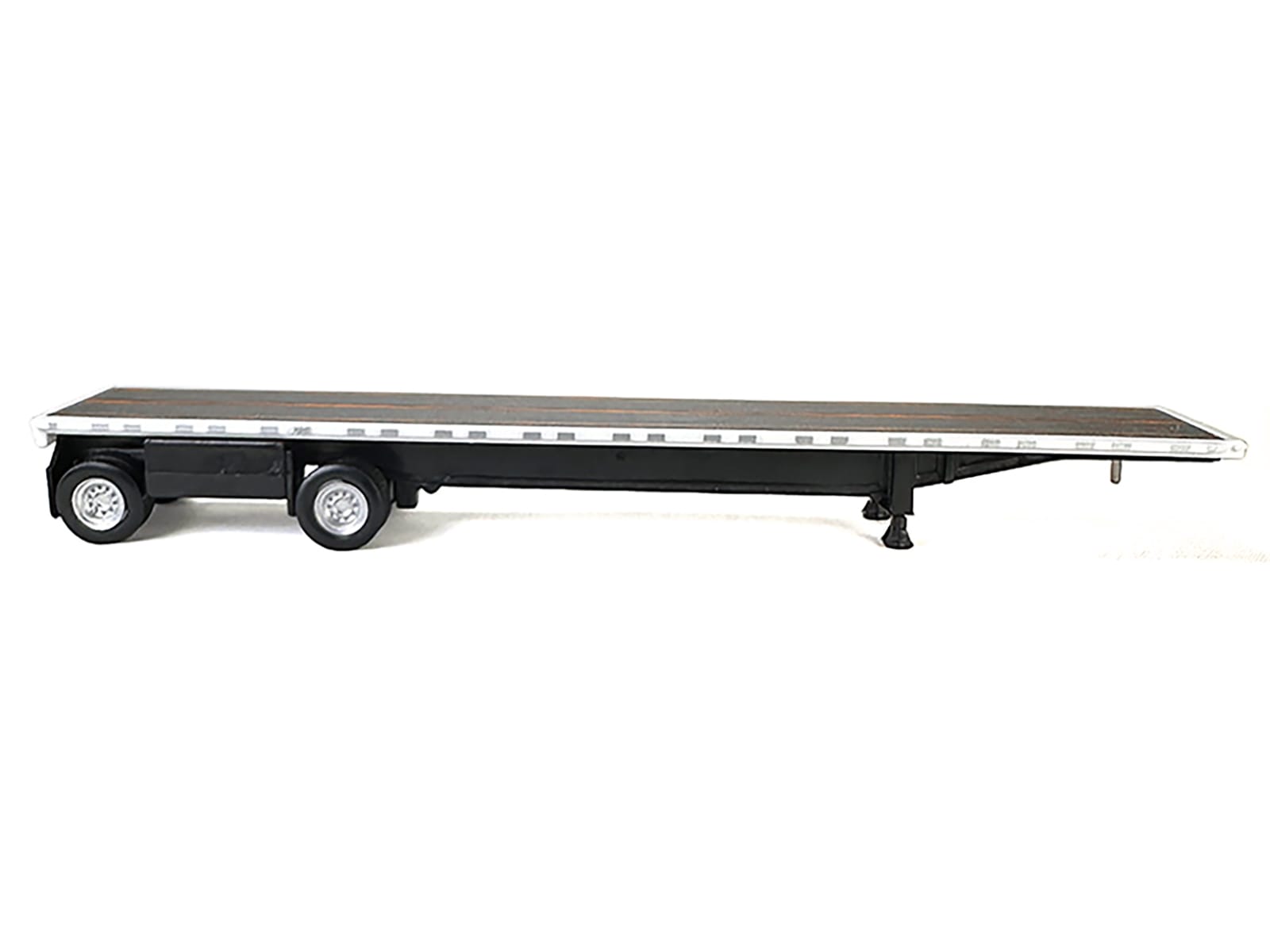High Boy Spread Axle Flatbed Trailer White 1/87 (HO) Plastic Model Car by HO Logistics - Image 3
