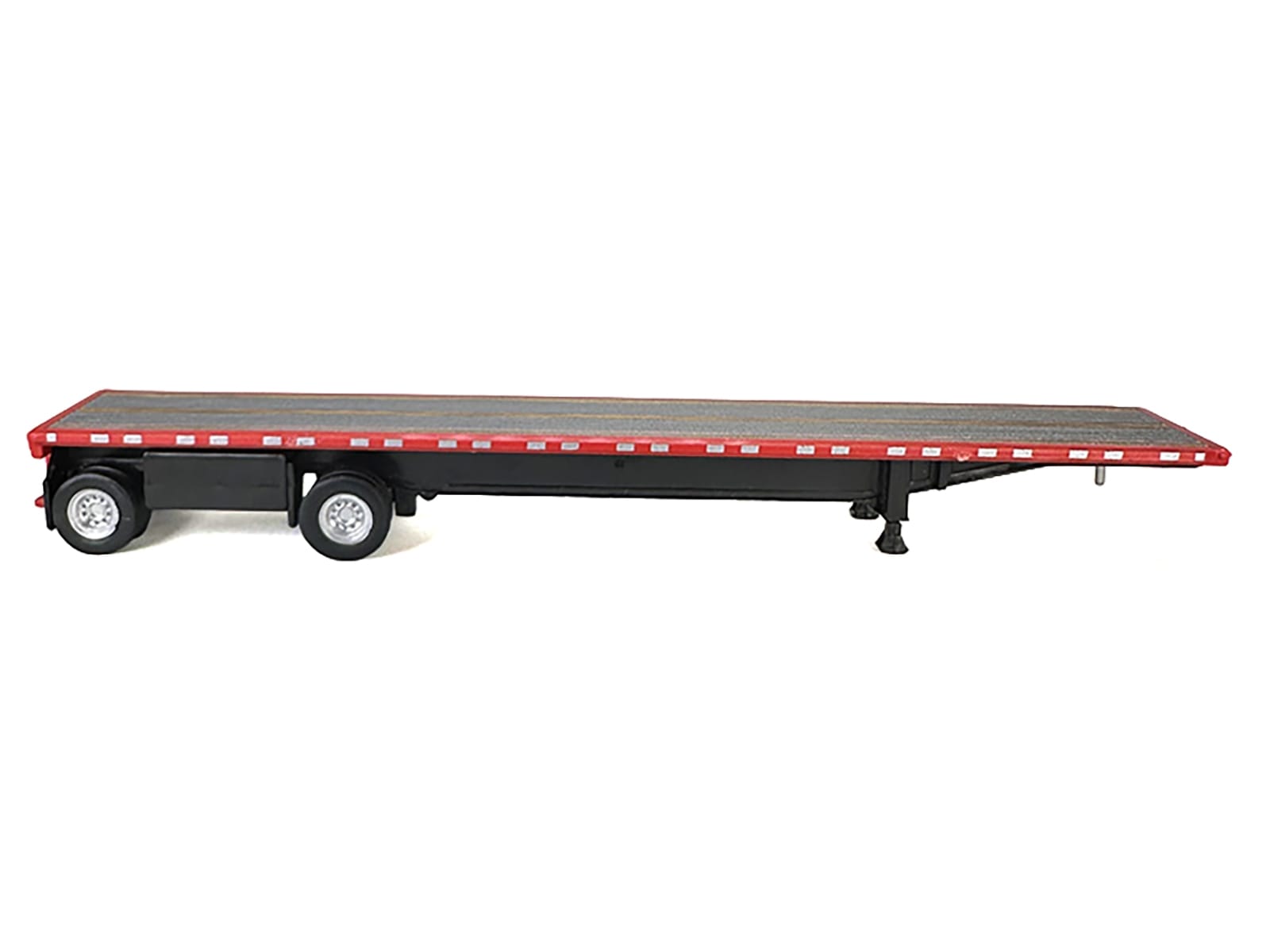 High Boy Spread Axle Flatbed Trailer Red 1/87 (HO) Plastic Model Car by HO Logistics - Image 3