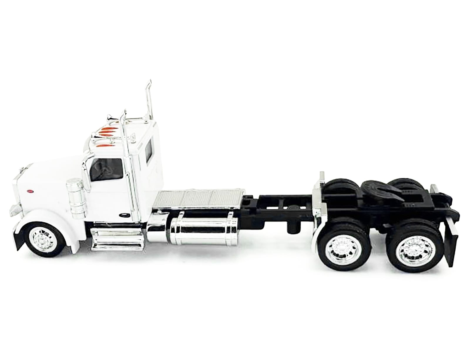 Peterbilt 589 2-Axel Day Cab White 1/87 (HO) Plastic Model Car by HO Logistics - Image 2