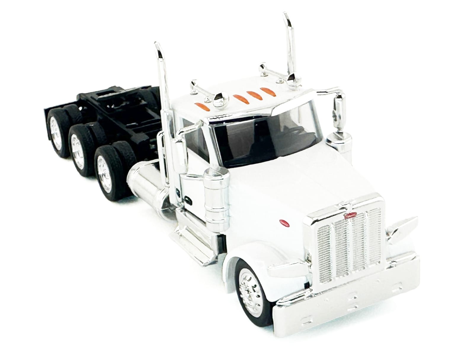 Peterbilt 589 3-Axel Day Cab White 1/87 (HO) Plastic Model Car by HO Logistics - Image 2
