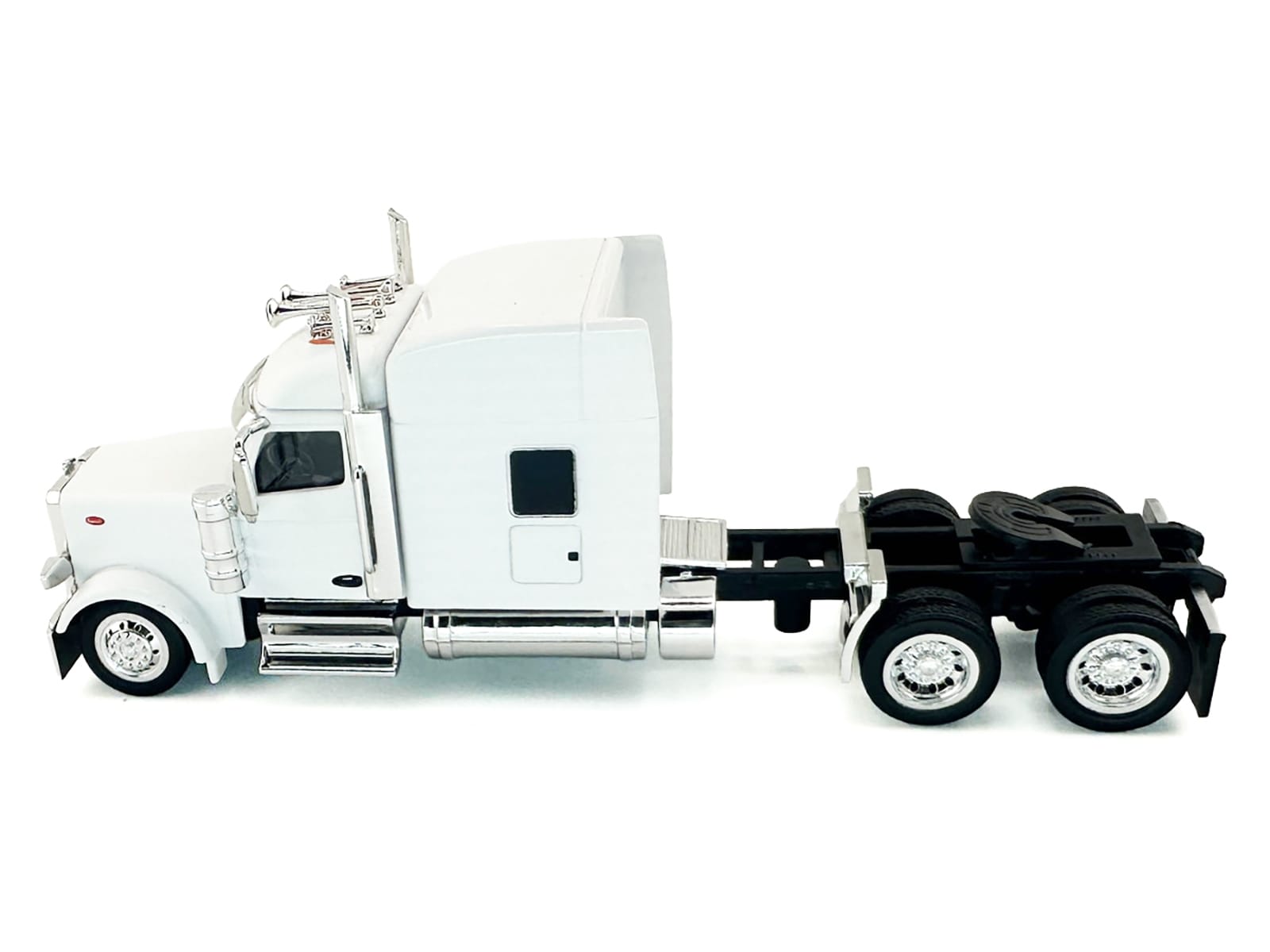 Peterbilt 589 with Stand Up Sleeper Cab White 1/87 (HO) Plastic Model Car by HO Logistics - Image 2