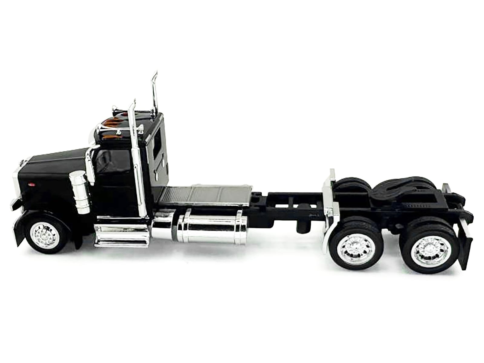 Peterbilt 589 2-Axel Day Cab Black 1/87 (HO) Plastic Model Car by HO Logistics - Image 2