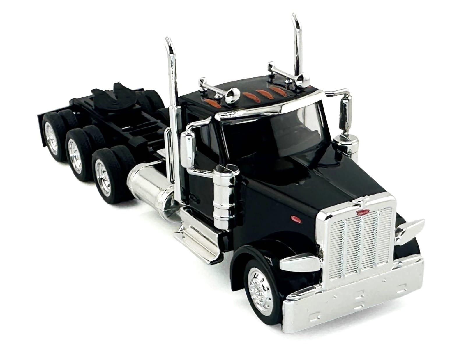 Peterbilt 589 3-Axel Day Cab Black 1/87 (HO) Plastic Model Car by HO Logistics - Image 2