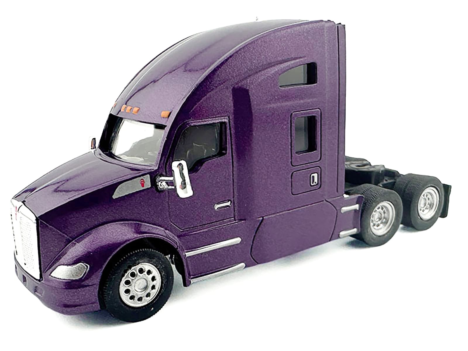 Kenworth T680 Sleeper Cab Purple Metallic 1/87 (HO) Plastic Model Car by HO Logistics - Image 2