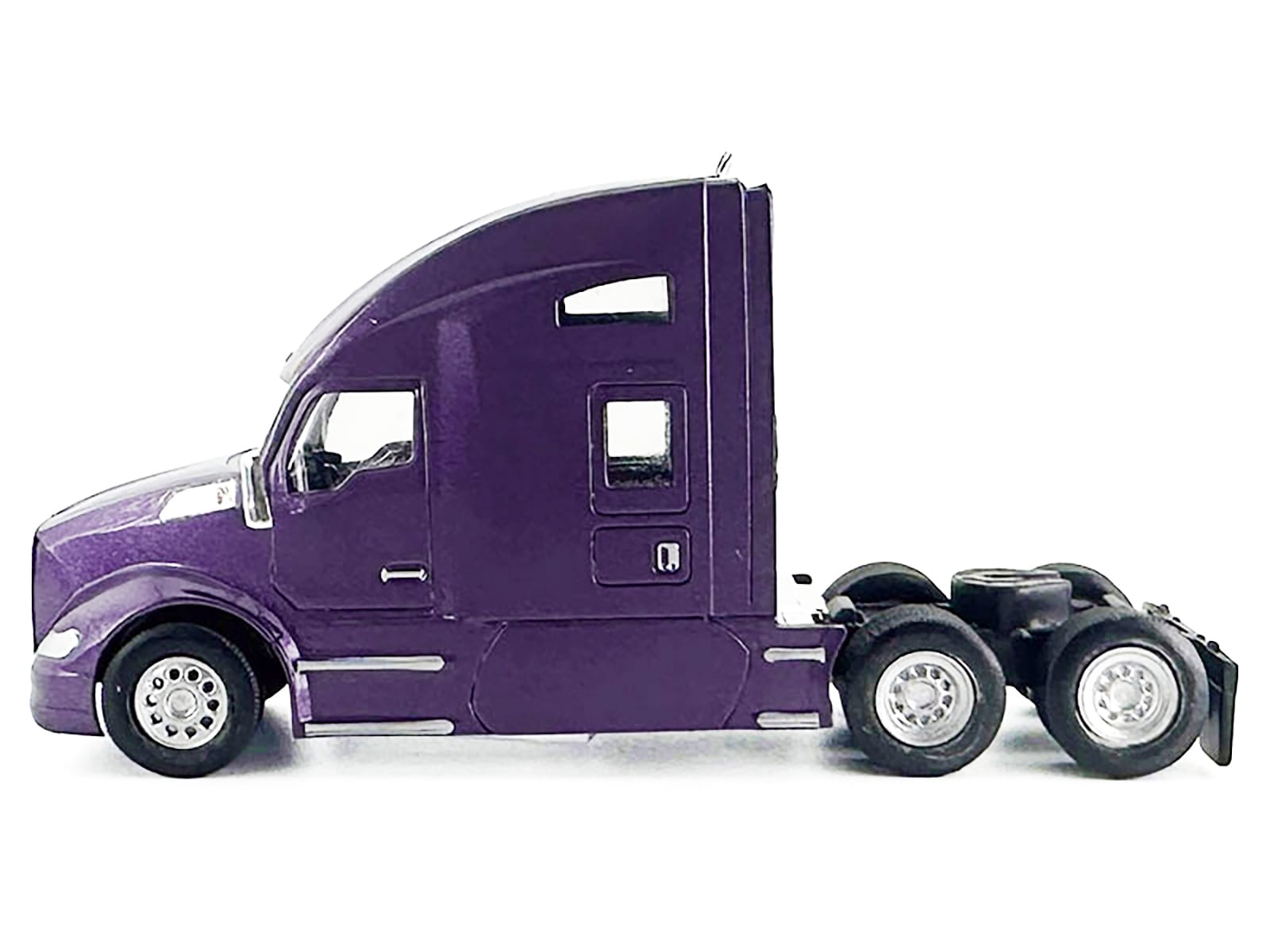 Kenworth T680 Sleeper Cab Purple Metallic 1/87 (HO) Plastic Model Car by HO Logistics - Image 3
