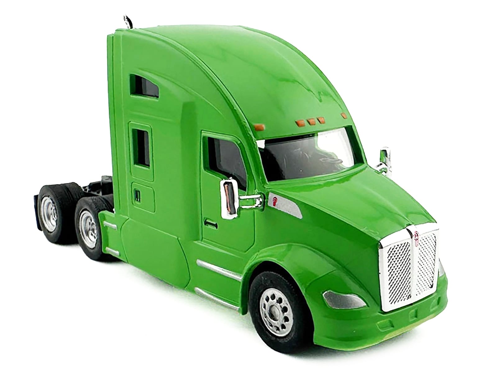 Kenworth T680 Sleeper Cab Lime Green 1/87 (HO) Plastic Model Car by HO Logistics - Image 2