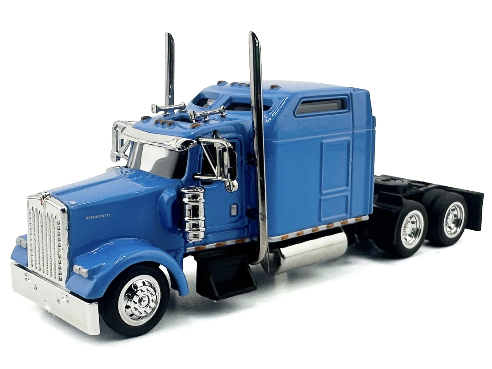 Kenworth W900L Truck Tractor with Sleeper Cab Baby Blue 1/87 (HO) Scale Plastic Model Car by HO Logistics - Image 2