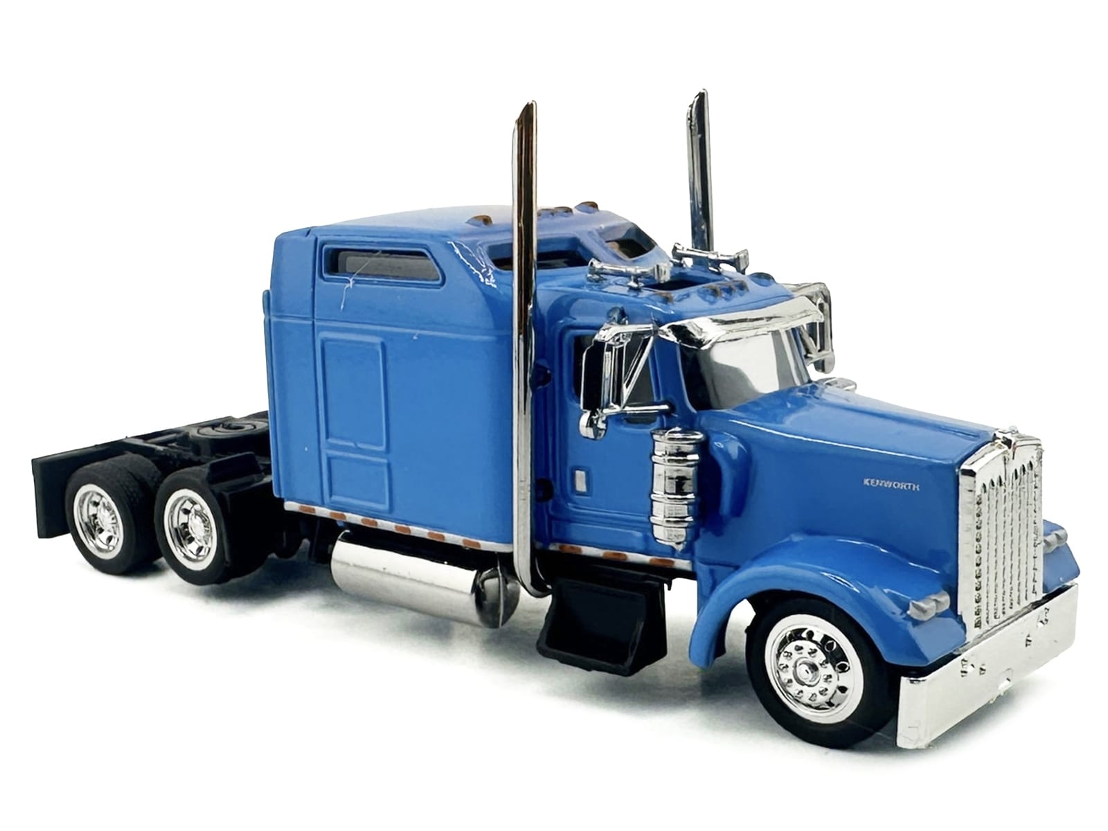 Kenworth W900L Truck Tractor with Sleeper Cab Baby Blue 1/87 (HO) Scale Plastic Model Car by HO Logistics - Image 3