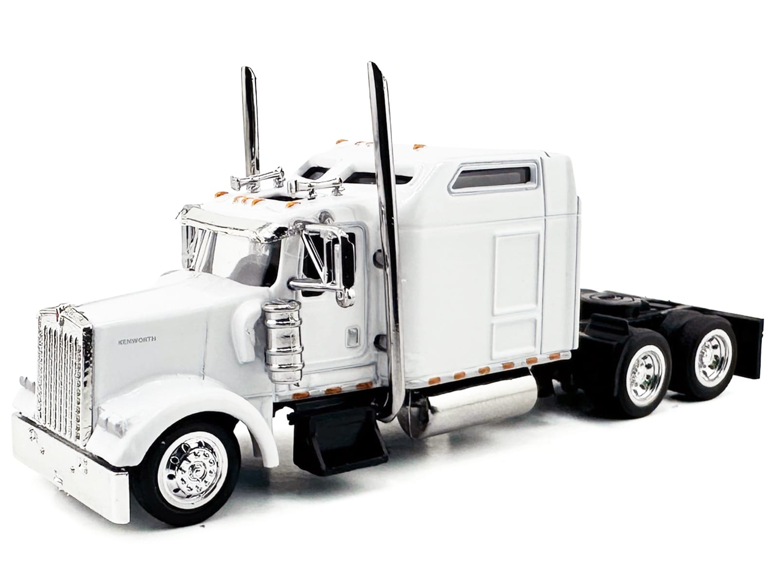 Kenworth W900L Truck Tractor with Sleeper Cab White 1/87 (HO) Scale Plastic Model Car by HO Logistics - Image 2
