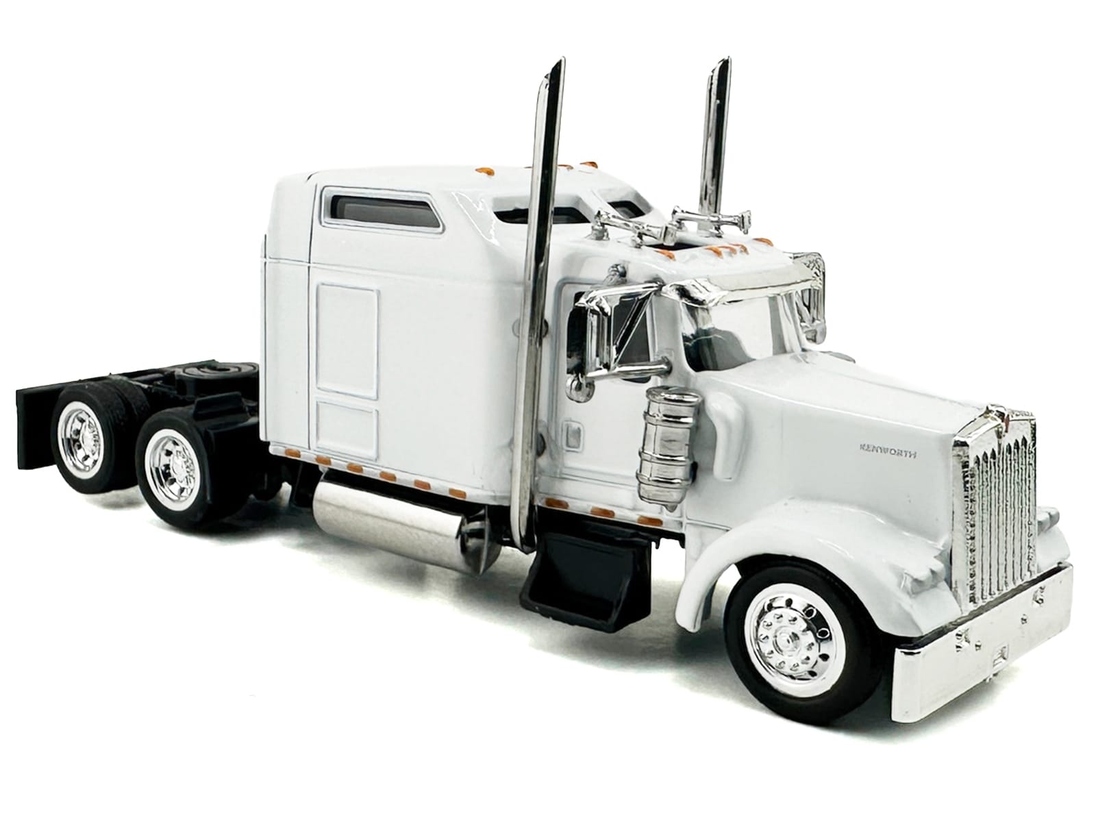 Kenworth W900L Truck Tractor with Sleeper Cab White 1/87 (HO) Scale Plastic Model Car by HO Logistics - Image 3