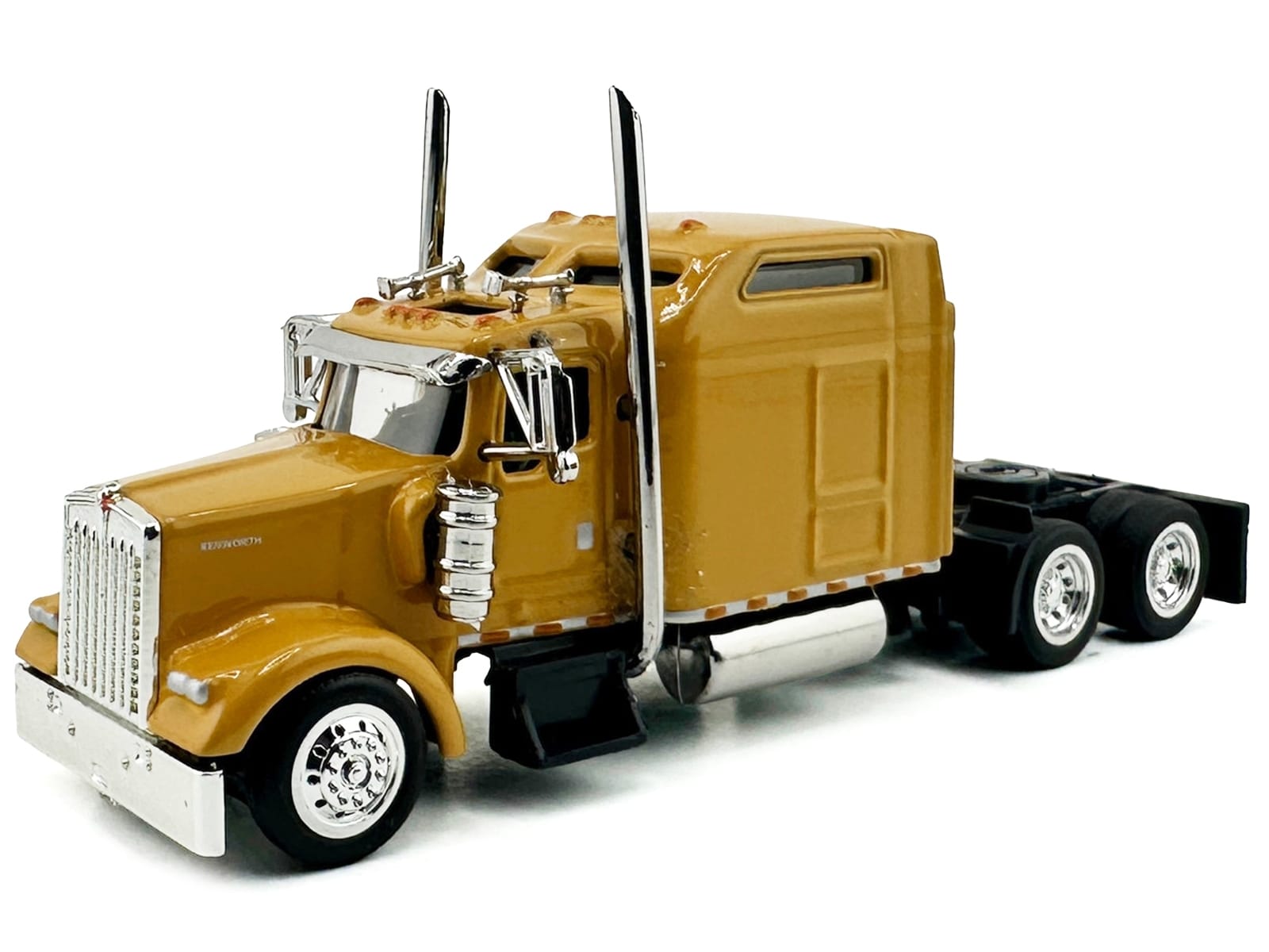 Kenworth W900L Truck Tractor with Sleeper Cab Yellow 1/87 (HO) Scale Plastic Model Car by HO Logistics - Image 2
