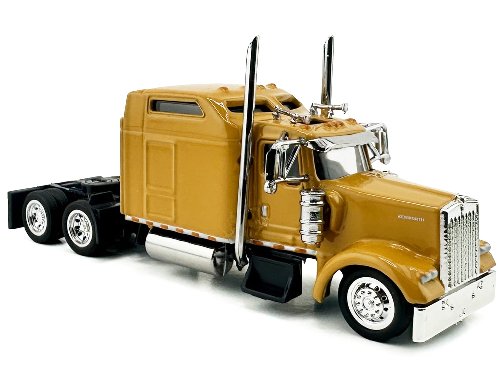 Kenworth W900L Truck Tractor with Sleeper Cab Yellow 1/87 (HO) Scale Plastic Model Car by HO Logistics - Image 3