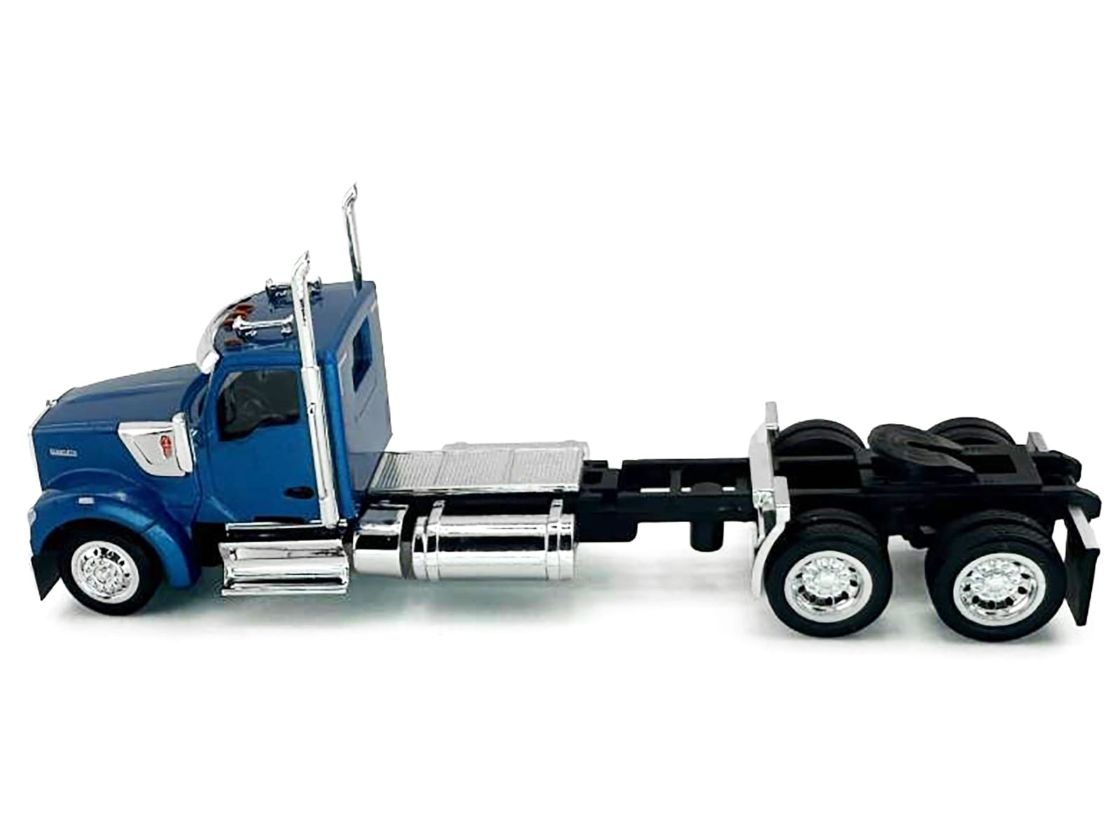 Kenworth W990 2-Axel Day Cab Blue Metallic 1/87 (HO) Plastic Model Car by HO Logistics - Image 2