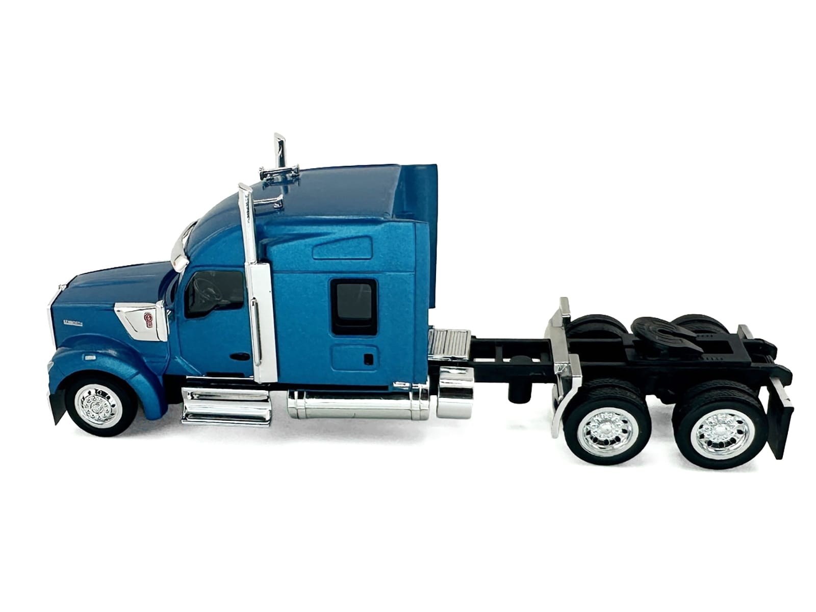 Kenworth W990 with Stand Up Sleeper Cab Blue Metallic 1/87 (HO) Plastic Model Car by HO Logistics - Image 2