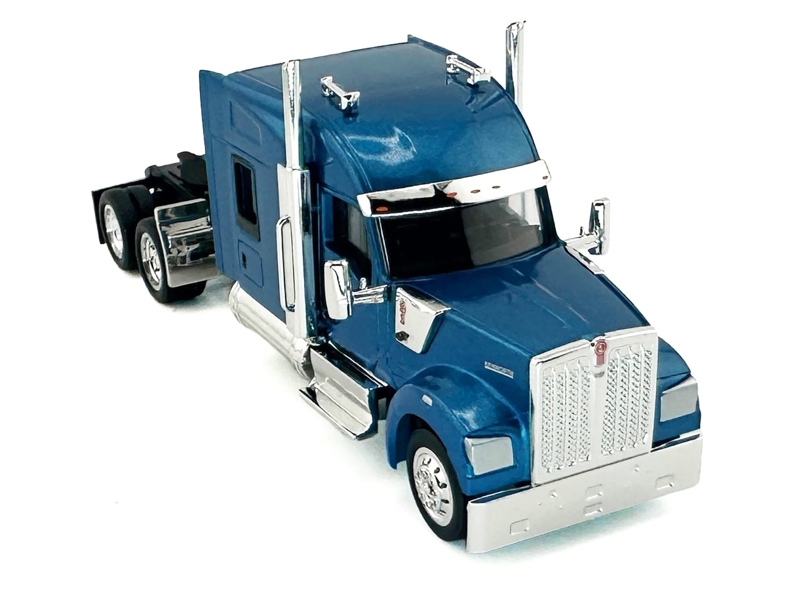 Kenworth W990 with Stand Up Sleeper Cab Blue Metallic 1/87 (HO) Plastic Model Car by HO Logistics - Image 3