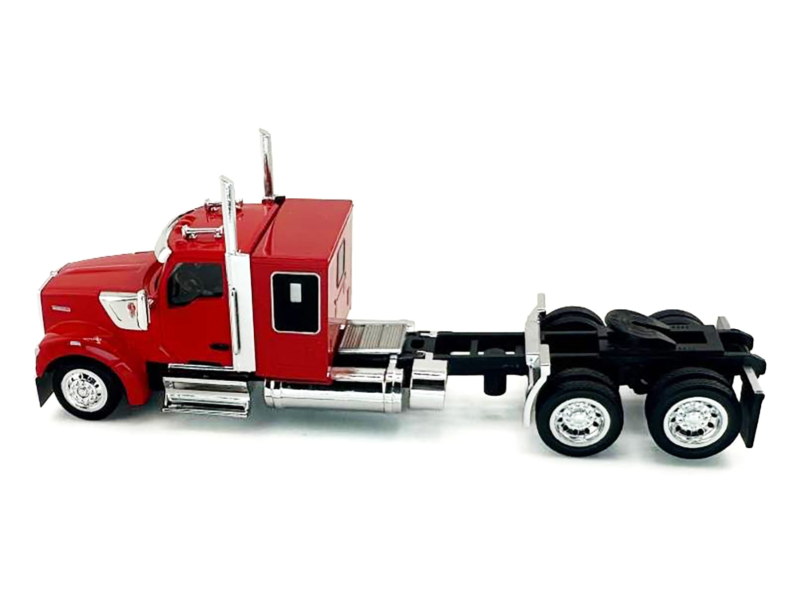 Kenworth W990 with Flat Top Sleeper Cab Red 1/87 (HO) Plastic Model Car by HO Logistics - Image 2