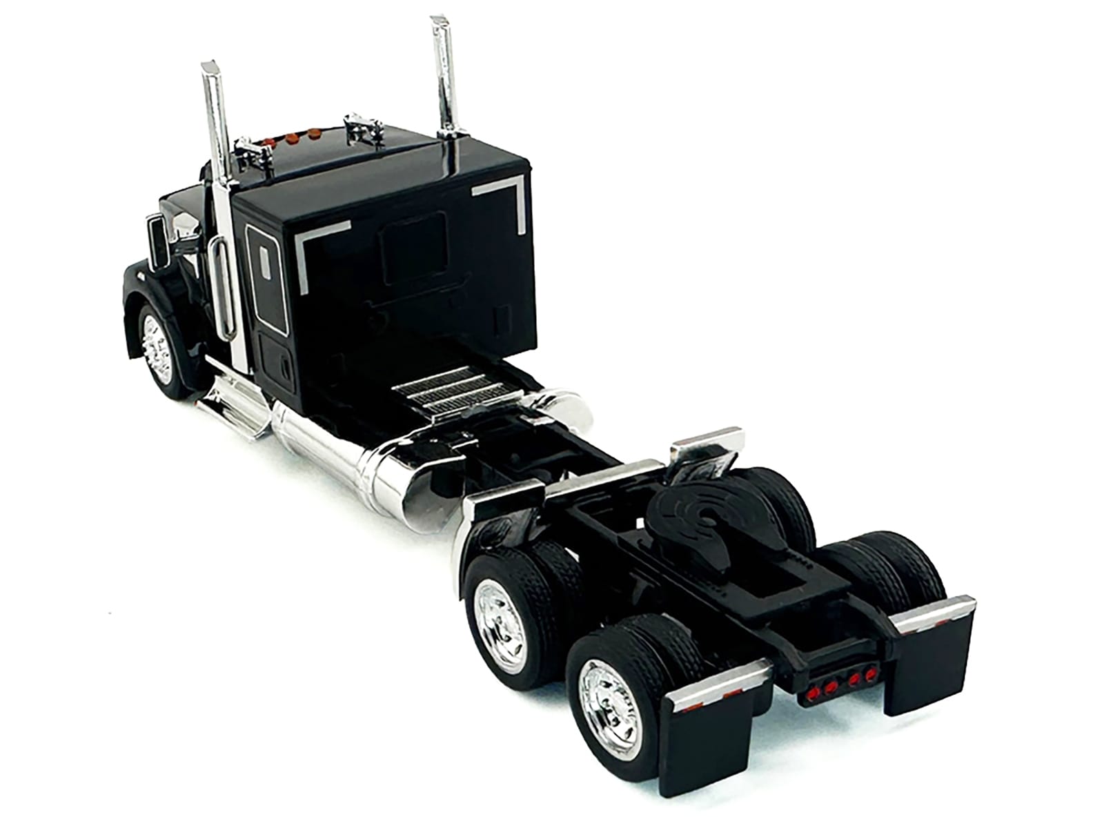 Kenworth W990 with Flat Top Sleeper Cab Black 1/87 (HO) Plastic Model Car by HO Logistics - Image 3