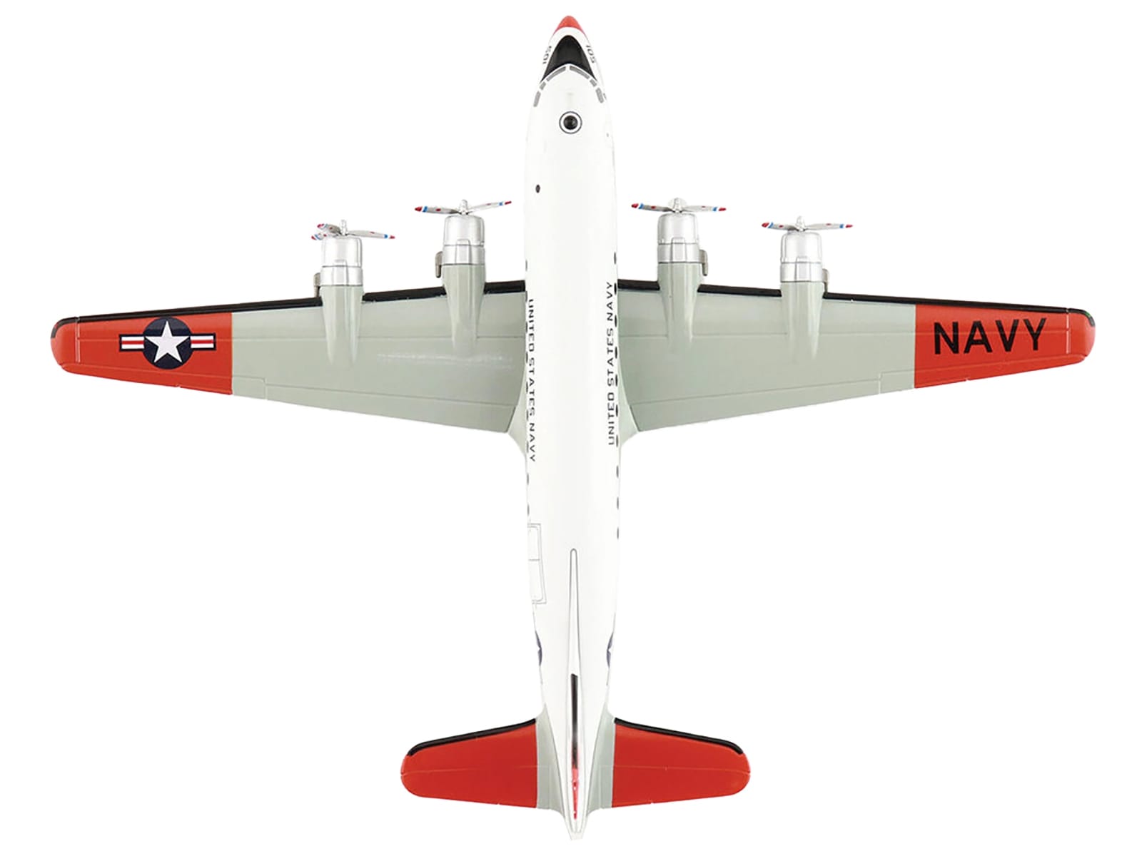 Douglas C-54Q Skymaster Transport Aircraft "US Navy Test Pilot School" (1973) United States Navy "Airliner Series" 1/200 Diecast Model by Hobby Master - Image 2