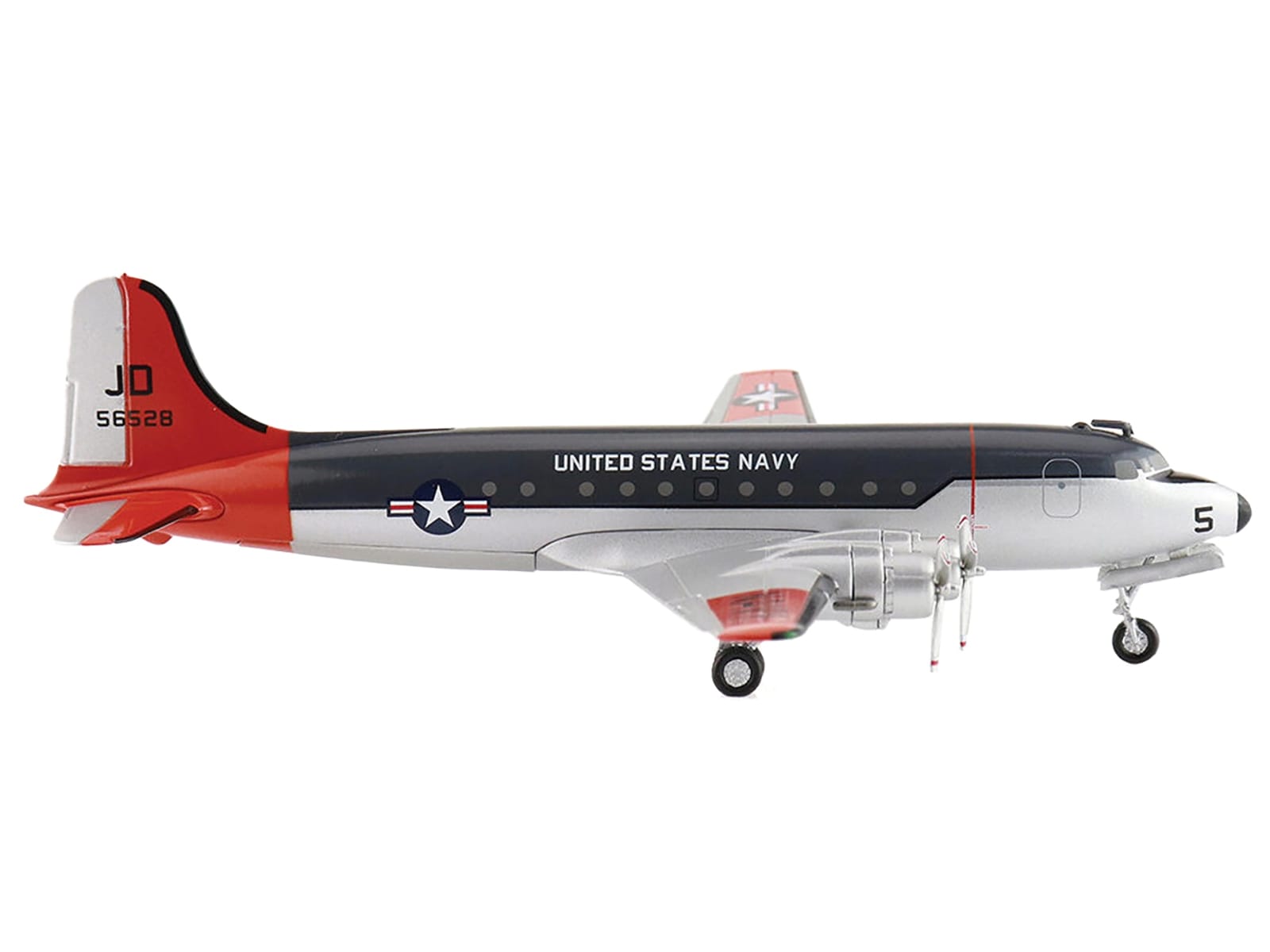 Douglas R5D-3 Skymaster Transport Aircraft "Operation Deep Freeze" (1950s) United States Navy "Airliner Series" 1/200 Diecast Model by Hobby Master - Image 2