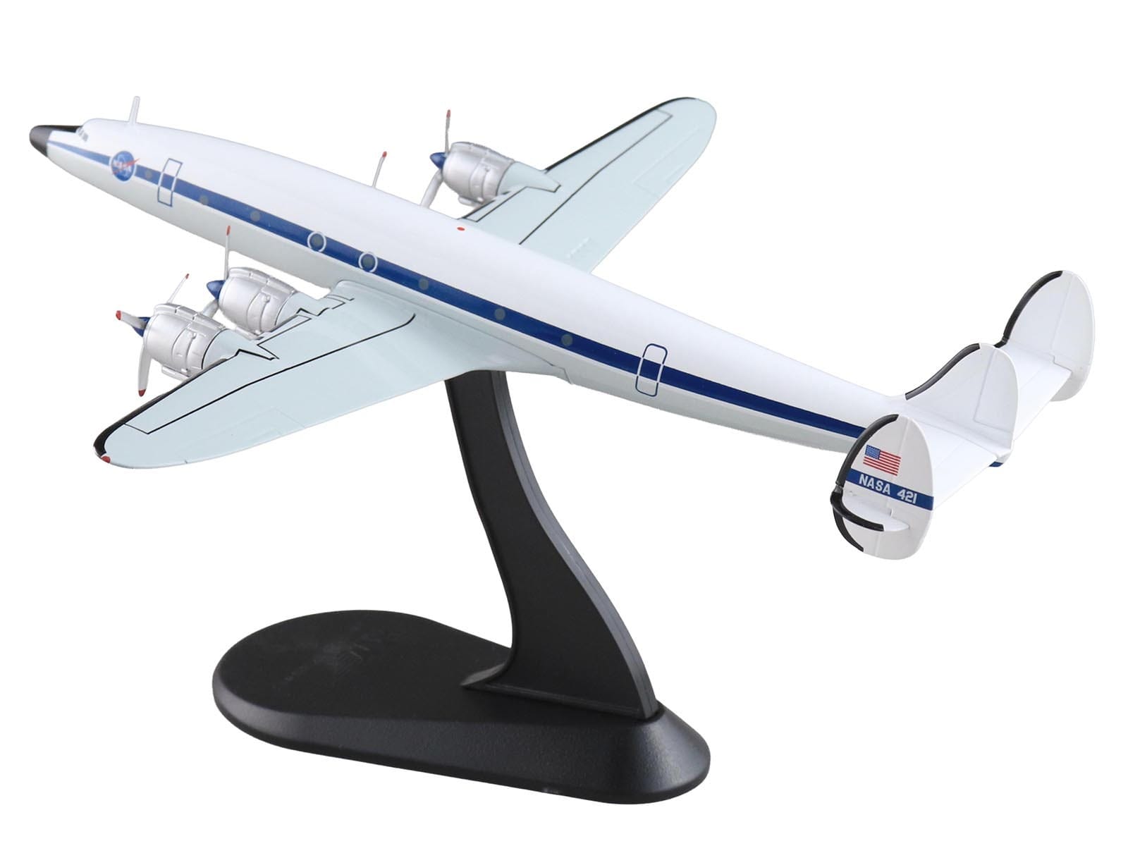 Lockheed C-121G Constellation Transport Aircraft "NASA 421 Maryland" (1969) National Aeronautics and Space Administration "Airliner Series" 1/200 Diecast Model by Hobby Master - Image 5