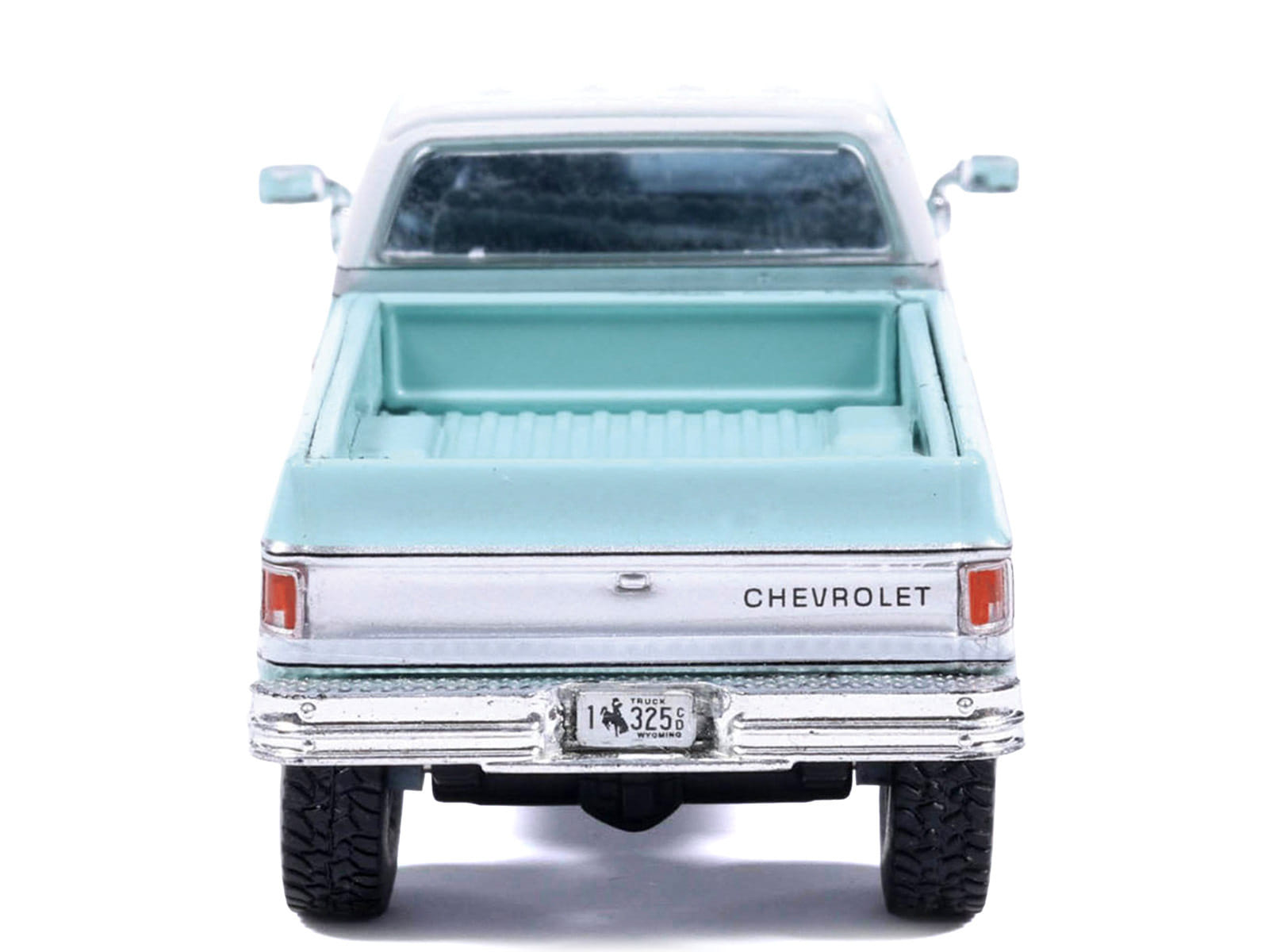 1978 Chevrolet Silverado K30 Crew Cab Pickup Truck Light Blue and White with Blue Interior 1/64 Diecast Model by IXO Models - Image 5