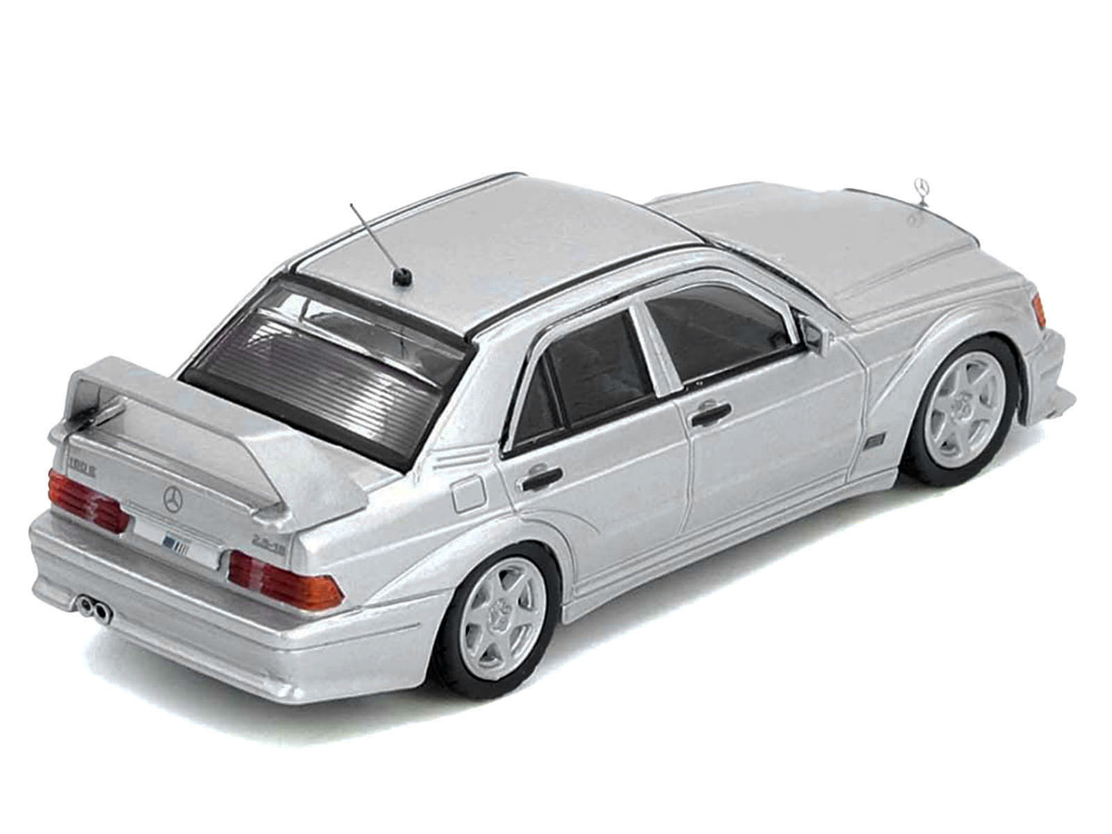 Mercedes-Benz 190E 2.5-16 Evolution II Silver Metallic 1/64 Diecast Model Car by Inno Models - Image 3