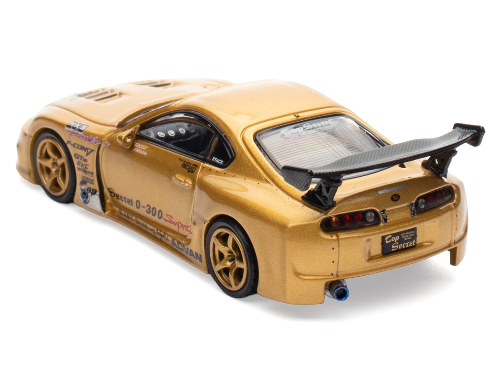 Toyota Supra (A80) "Top Secret" GT300 RHD (Right Hand Drive) Gold Metallic "Tokyo Auto Salon 2025 Event Exclusive" 1/64 Diecast Model Car by Inno Models - Image 4