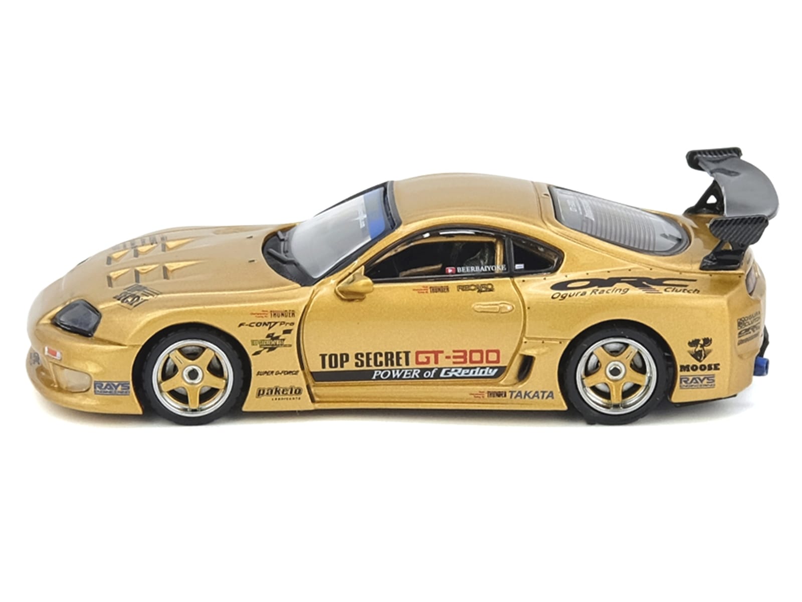 Toyota Supra (A80) "Top Secret Thailand" GT300 RHD (Right Hand Drive) Gold Metallic "Tokyo Auto Salon Kuala Lumpur 2025 Event Exclusive" 1/64 Diecast Model Car by Inno Models - Image 3