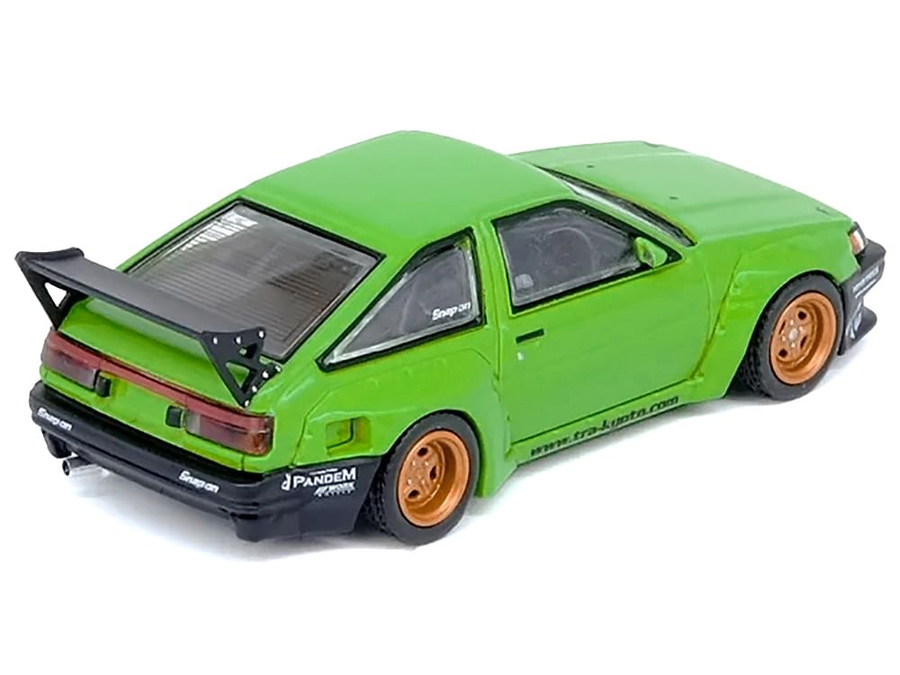 Toyota AE86 Levin RHD (Right Hand Drive) "Pandem Rocket Bunny" Green 1/64 Diecast Model Car by Inno Models