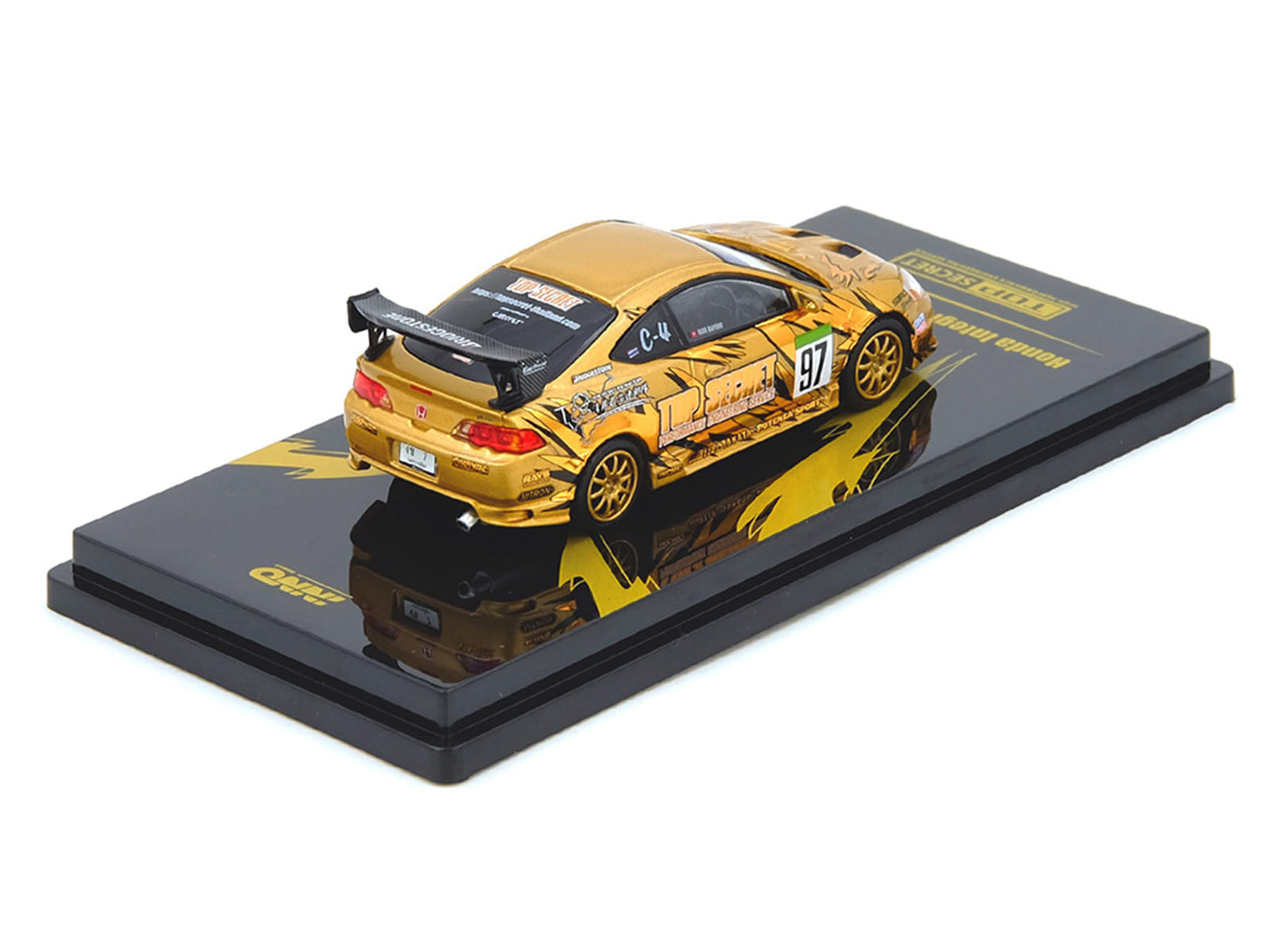 Honda Integra Type R (DC5) RHD (Right Hand Drive) #97 "Top Secret Thailand" Gold Metallic with Graphics "Honda Fest Thailand 2025"1/64 Diecast Model Car by Inno Models - Image 4