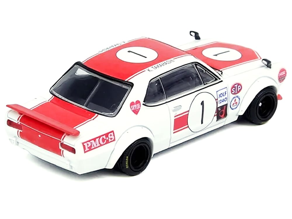 Nissan Skyline 2000 GT-R (KPGC10) #1 RHD (Right Hand Drive) Takahashi Kinimitsu "Fuji Masters 250km" (1971) 1/64 Diecast Model Car by Inno Models - Image 2
