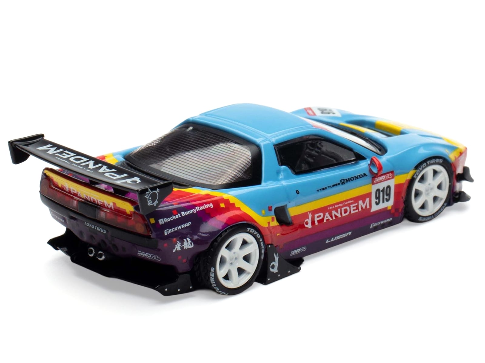 Honda NSX (NA1) #919 "Pandem Rocket Bunny" Light Blue with Graphics "APA XPO 2025 Event Edition" 1/64 Diecast Model Car by Inno Models - Image 6