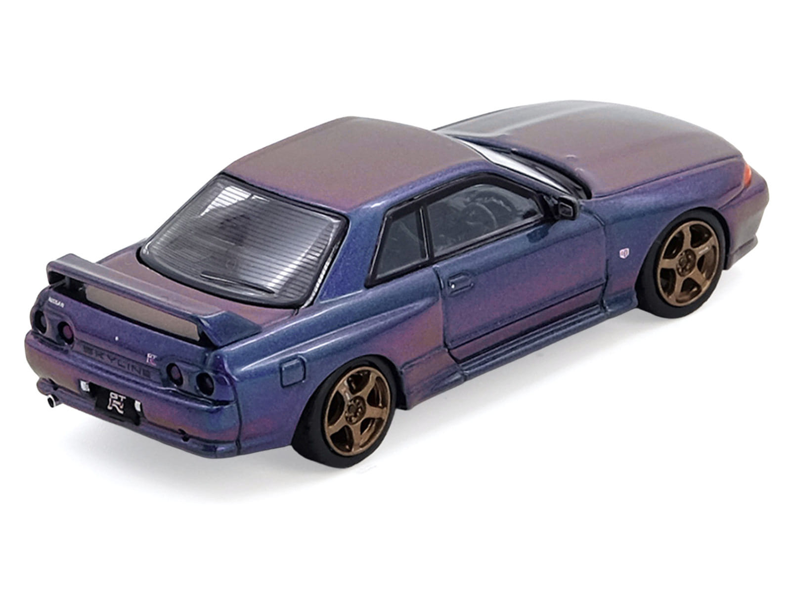 Nissan Skyline GT-R (R32) RHD (Right Hand Drive) Midnight Purple Metallic "Australian Special Edition" 1/64 Diecast Model Car by Inno Models - Image 2