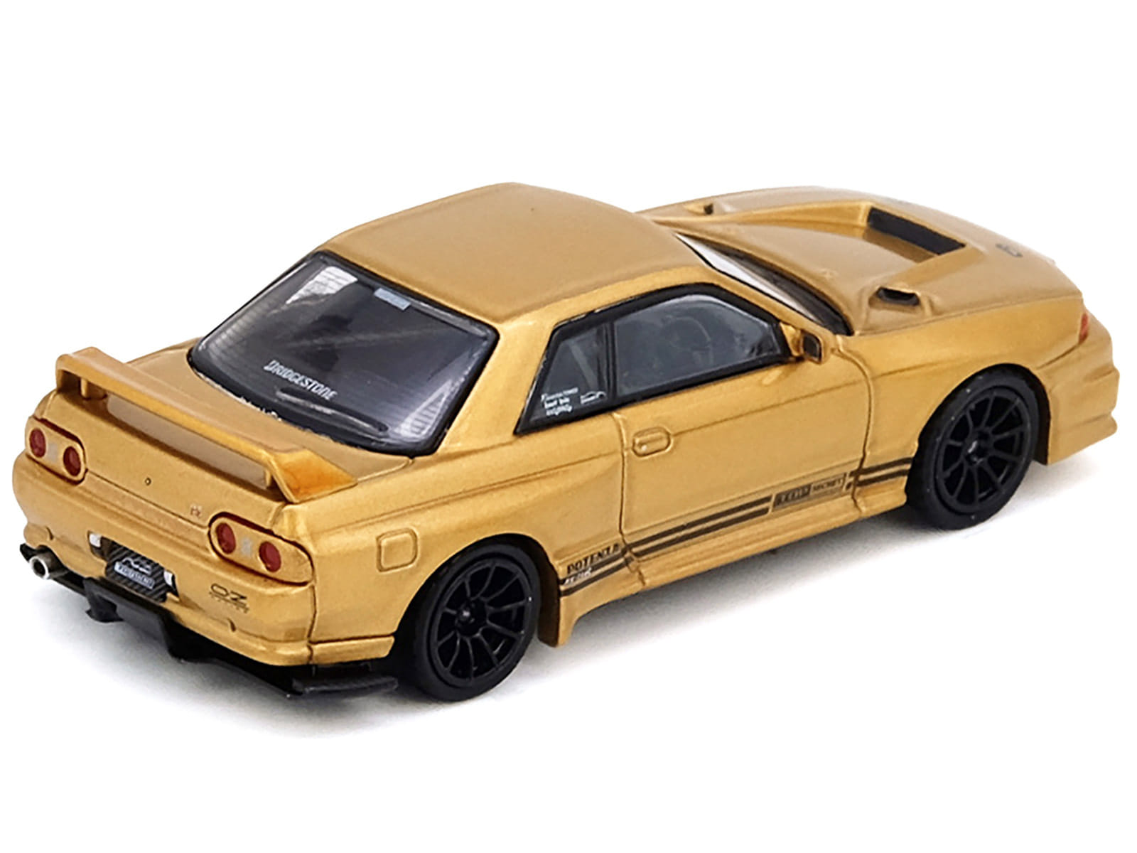 Nissan Skyline "Top Secret" BNR32 GT-R (650R) RHD (Right Hand Drive) Gold Metallic 1/64 Diecast Model Car by Inno Models - Image 2