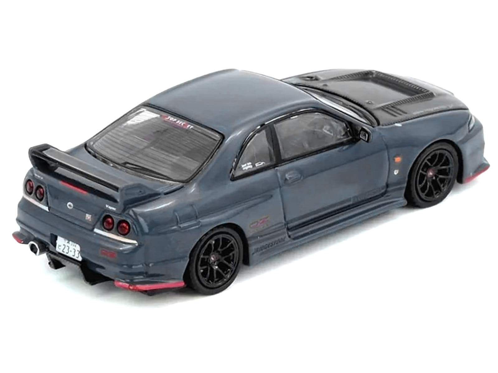 Nissan Top Secret Skyline GT-R (BCNR33) RHD (Right Hand Drive) Stealth Gray with Carbon Hood "Tokyo Auto Salon Hong Kong 2025 Event Edition" 1/64 Diecast Model Car by Inno Models - Image 4