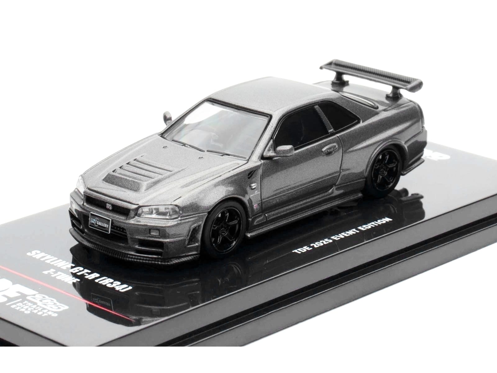 Nissan Skyline GT-R (R34) Z-Tune RHD (Right Hand Drive) Gray Metallic "Thailand Diecast Expo 2025 Event Edition" 1/64 Diecast Model Car by Inno Models - Image 5