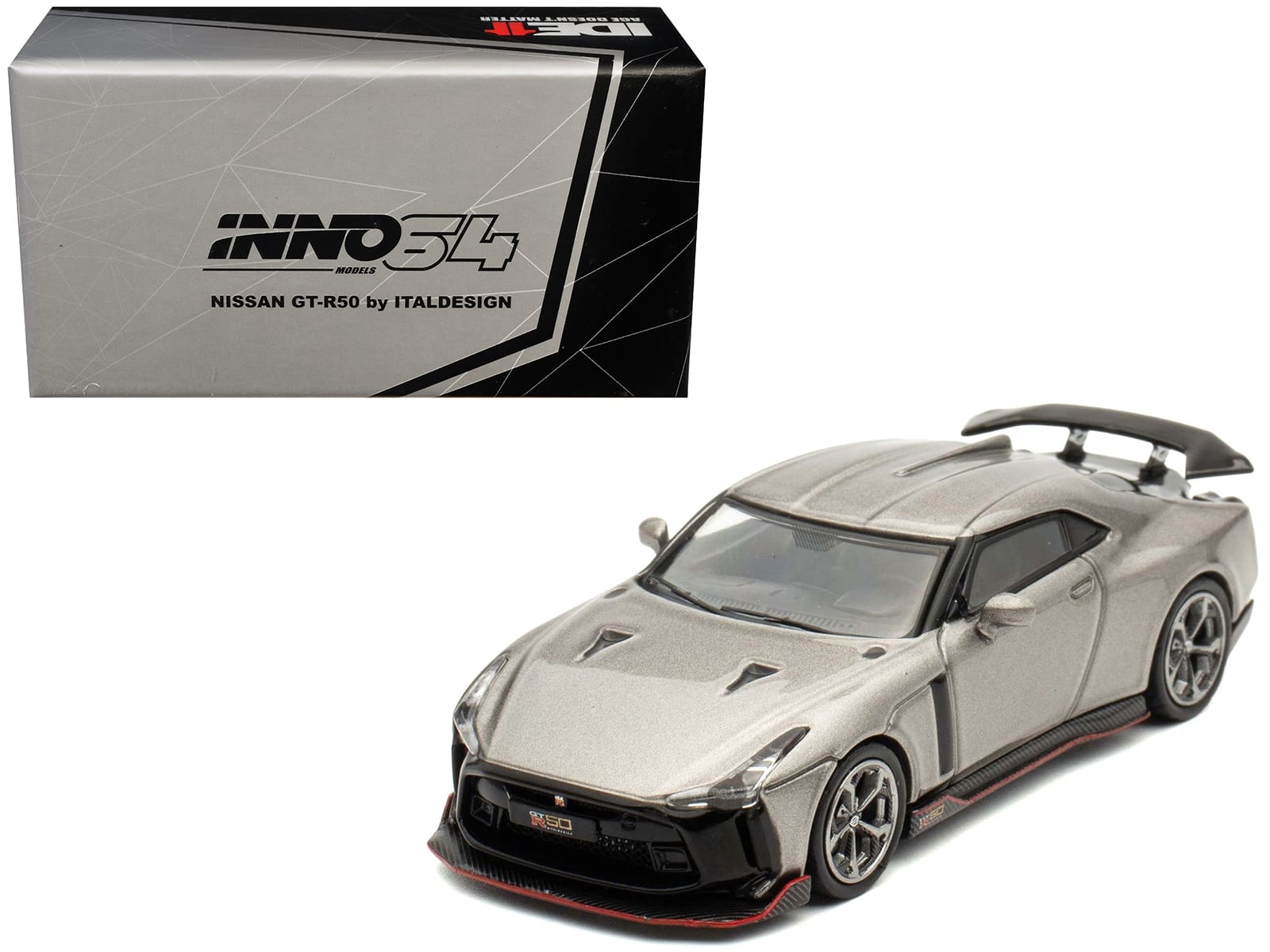Nissan GT-R50 By ItalDesign Gray Metallic "Indonesia Diecast Expo 2024 Exclusive Edition" 1/64 Diecast Model Car by Inno Models