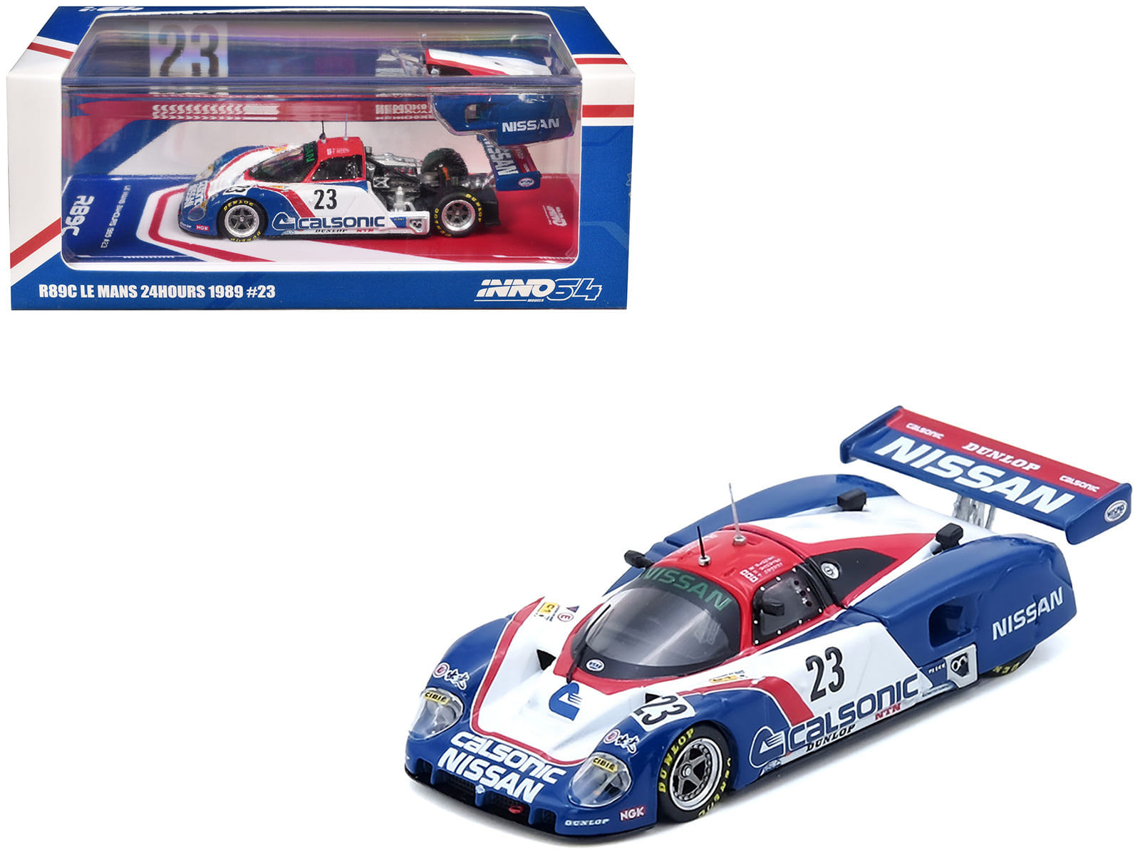 Nissan R89C #23 Masahiro Hasemi - Kazuyoshi Hoshino - Toshio Suzuki "24 Hours of Le Mans" (1989) 1/64 Diecast Model Car by Inno Models