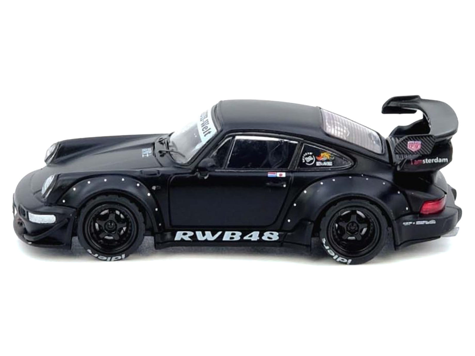 RWB 964 Matt Black 1/64 Diecast Model Car by Inno Models - Image 3