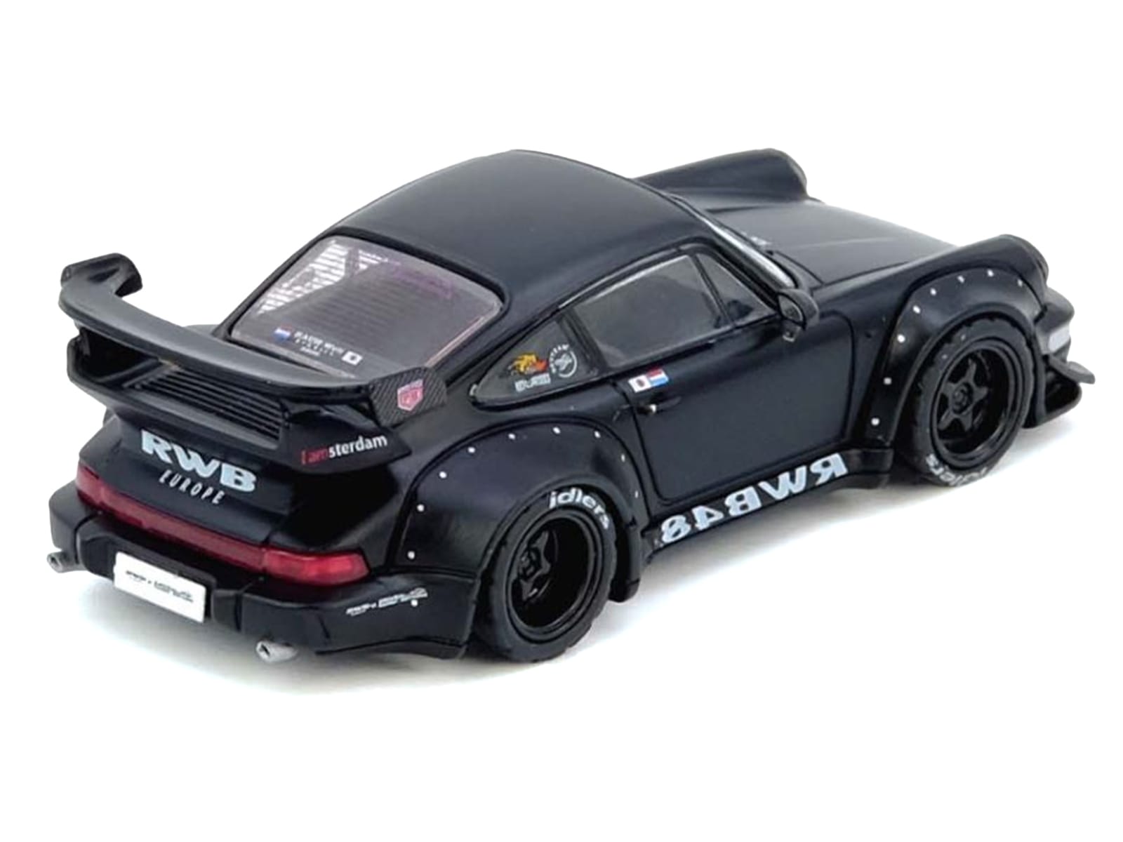 RWB 964 Matt Black 1/64 Diecast Model Car by Inno Models - Image 4