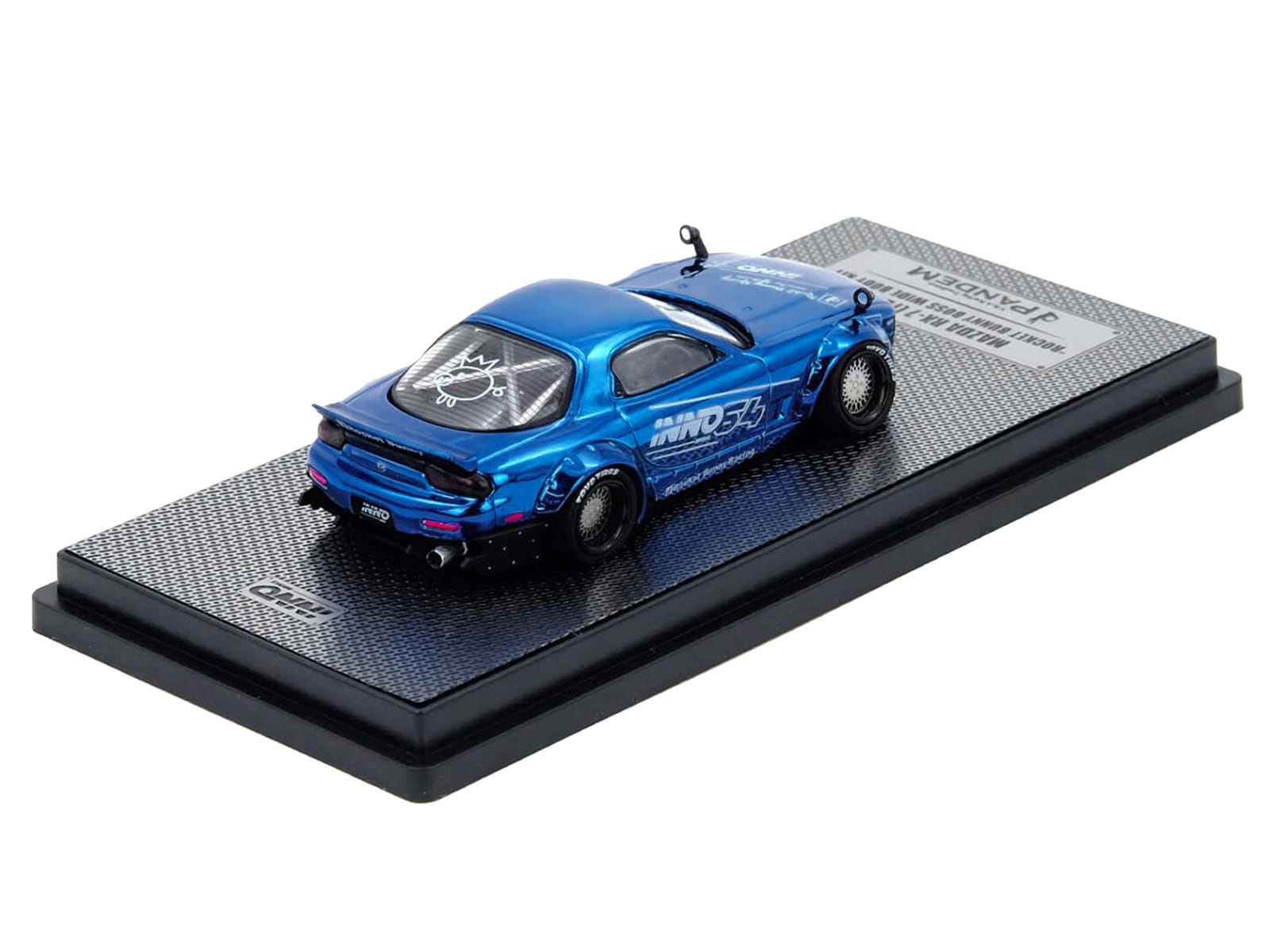 Mazda RX-7 (FD3S) RHD (Right Hand Drive) "Pandem Rocket Bunny" Blue Chrome "Tokyo Auto Salon 2026 Event Edition" 1/64 Diecast Model Car by Inno Models - Image 5