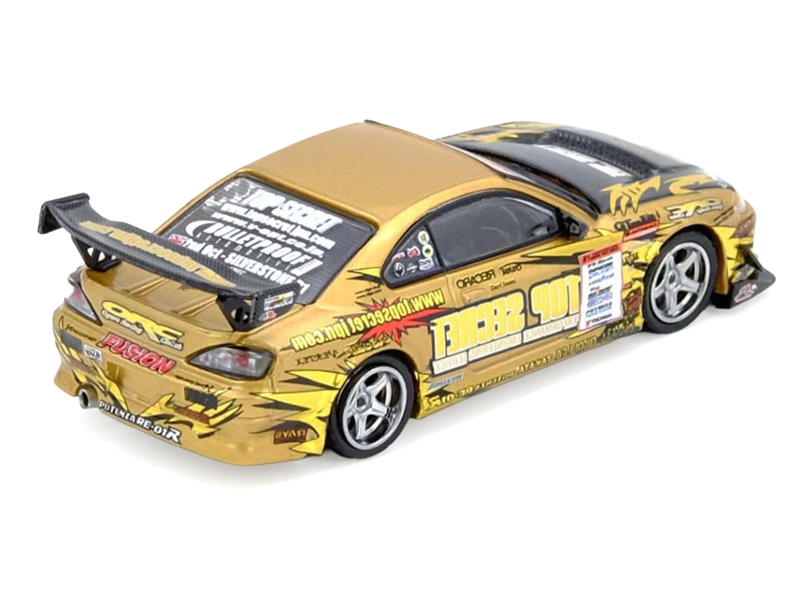Nissan "Top Secret" Silvia (S15) RHD (Right Hand Drive) Ryuji Miki - Champion "D1 Grand Prix" (2004) 1/64 Diecast Model Car by Inno Models - Image 3